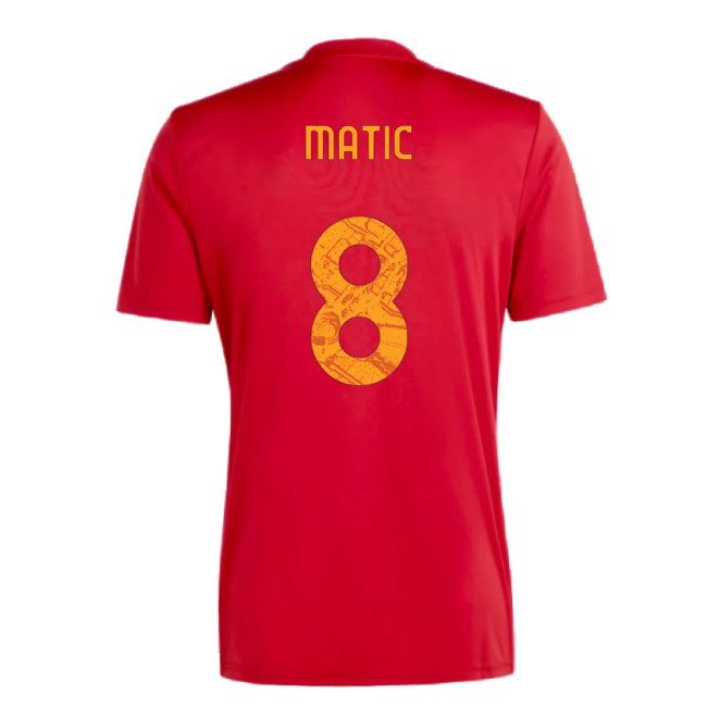 2023-2024 Roma Icon Pre-Match Shirt (Red) (MATIC 8)-SoccerKits Hub | Buy Soccer Jerseys Online
